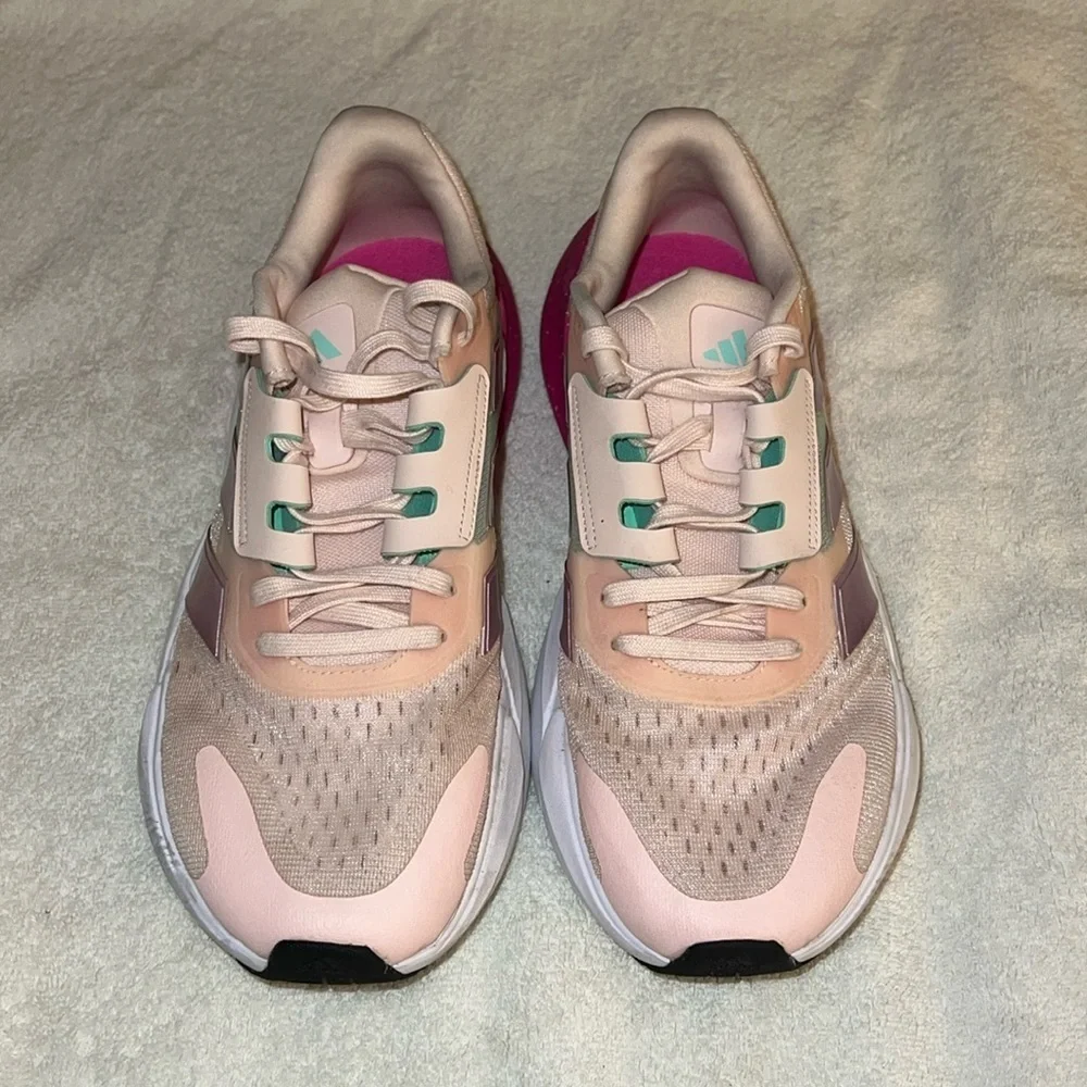 Adidas Women's pink and green Sneakers